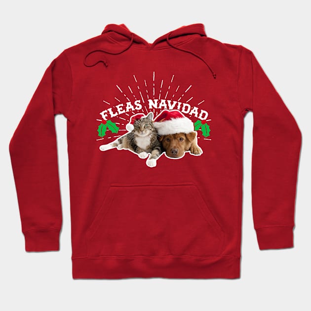 Fleas Navidad Christmas Pets Hoodie by Rebus28